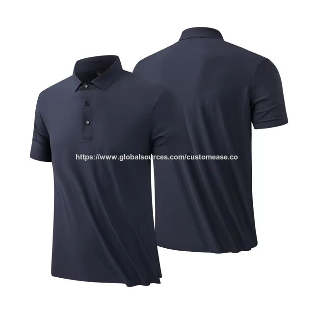 Herren Polo Shirt mit kurzen Ärmeln, normale Passform, Spandex-Mischung, hochelastisch, Sublimationsdruck, feuchtigkeitstransportierend, schnell trocknend, Golf-Polo