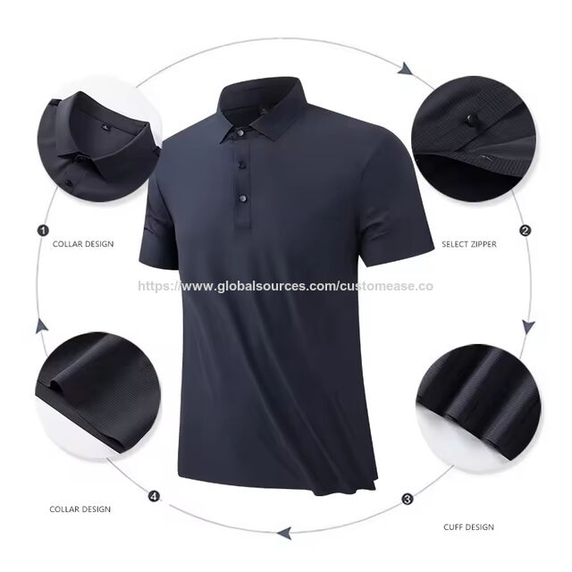 Herren Polo Shirt mit kurzen Ärmeln, normale Passform, Spandex-Mischung, hochelastisch, Sublimationsdruck, feuchtigkeitstransportierend, schnell trocknend, Golf-Polo