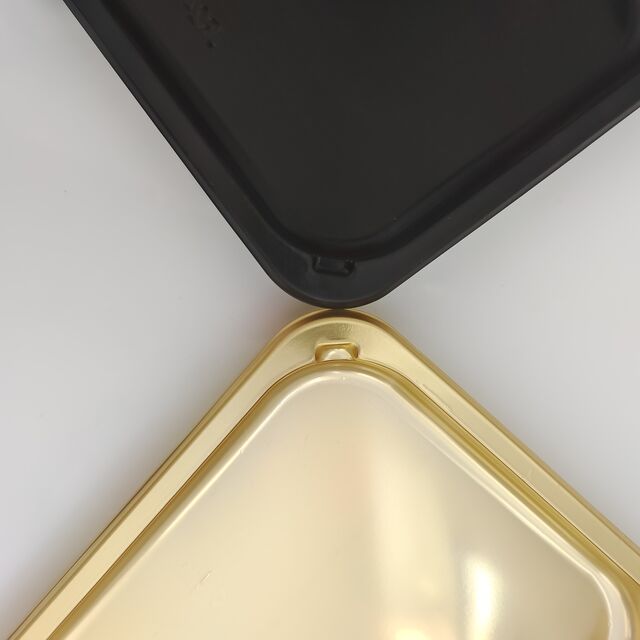 Schwarze PP-Skin-Verpackung für Tiefkühlkost