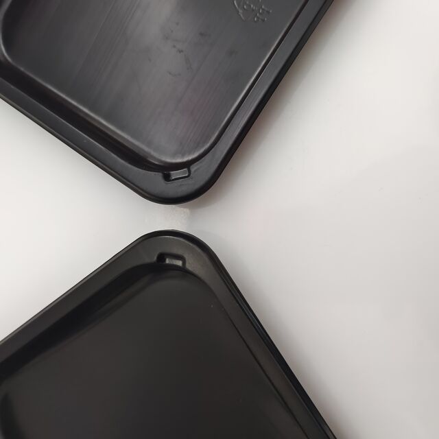 Schwarze PP-Skin-Verpackung für Tiefkühlkost