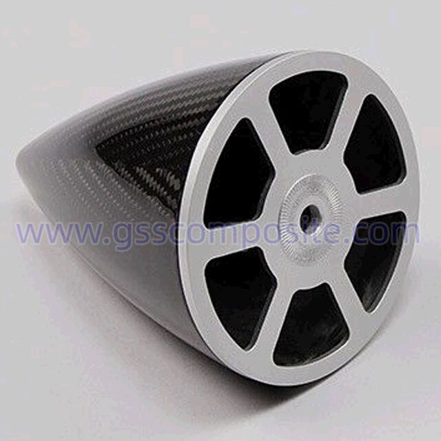 Cône d'hélice en fibre de carbone 3k de 95 mm (3,75 pouces) avec plaques arrière en aluminium pour avion modèle RC radiocommandé