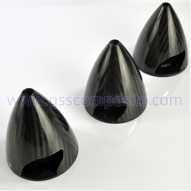Cône d'hélice en fibre de carbone 3k de 95 mm (3,75 pouces) avec plaques arrière en aluminium pour avion modèle RC radiocommandé