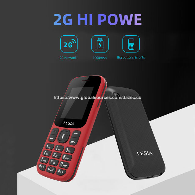 Telefone Básico Dual SIM em Barra Colorido em Estoque com Bateria Grande e Alto-falante Lesia, Ideal para Idosos/Crianças