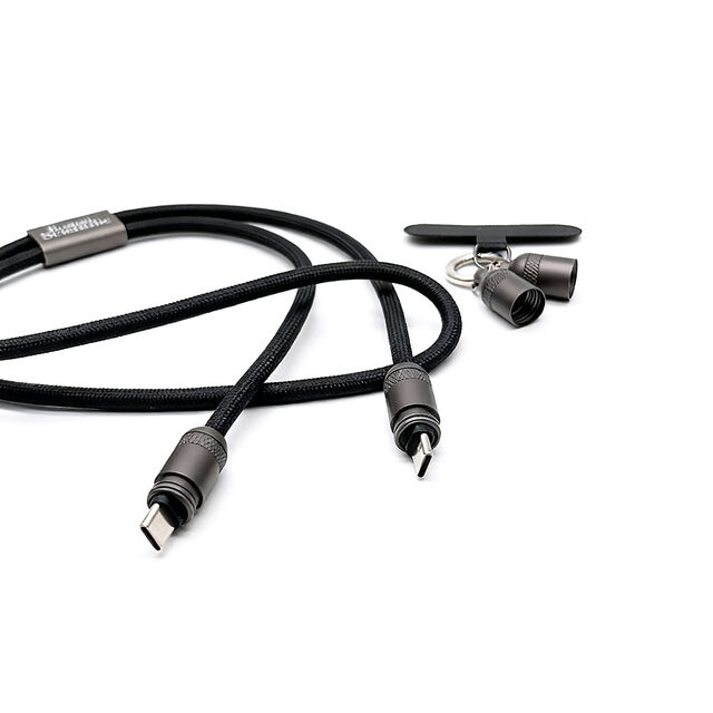 Neues, verbessertes, geflochtenes Umhängeband, USB Typ C auf C, Datenübertragung, neue Handschlaufe, 60W Schnellladekabel