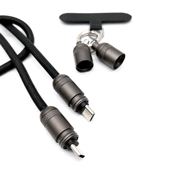 Neues, verbessertes, geflochtenes Umhängeband, USB Typ C auf C, Datenübertragung, neue Handschlaufe, 60W Schnellladekabel