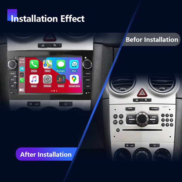 Autoradio Multimédia Android 12 7 Pouces pour Opel/Astra/Vectra/Antara Carplay 4G Wifi GPS RDS DVD Autoradio Stéréo DSP