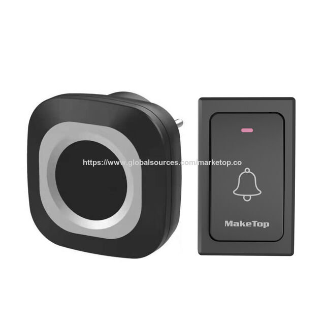 Timbre Inalámbrico Cinético - Sin Batería - Impermeable IP44 - 36 Melodías - 4 Niveles de Volumen - Ampliable hasta 6 Receptores