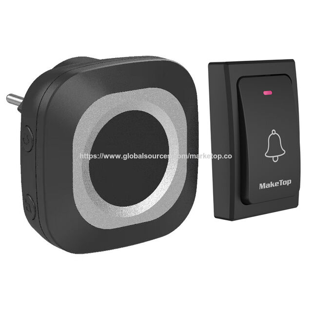 Timbre Inalámbrico Cinético - Sin Batería - Impermeable IP44 - 36 Melodías - 4 Niveles de Volumen - Ampliable hasta 6 Receptores