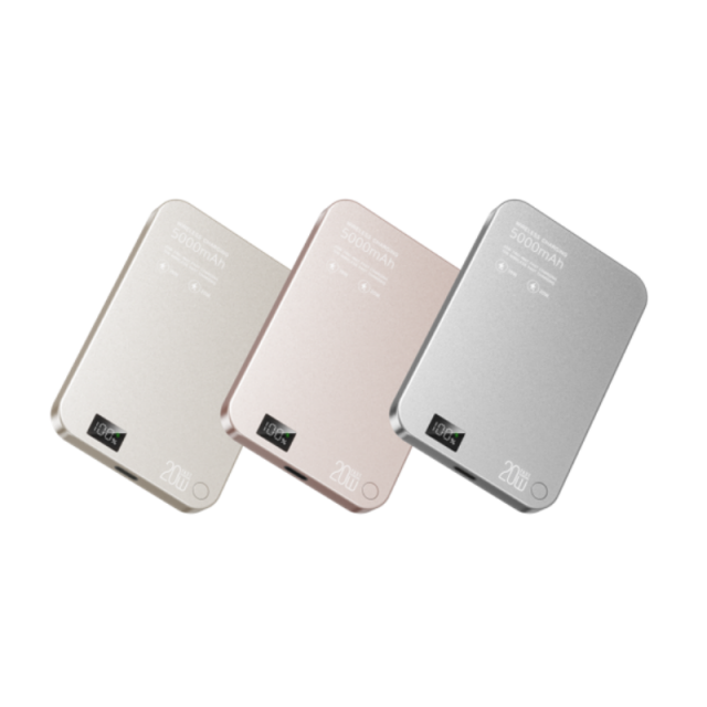 2026 Nuevo Cargador Portátil Inalámbrico Magnético Ultra Delgado de 5000mAh 10000nAg Plateado, Mini Power Bank Portátil para Viajes para iPhone 17 16