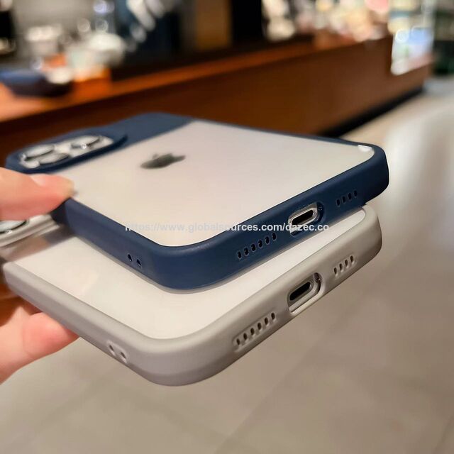 Funda para Teléfono de PC+TPU Transparente de Doble Color con Empalme, Funda 2 en 1 para iPhone 16 15 14 13 12 PRO Max