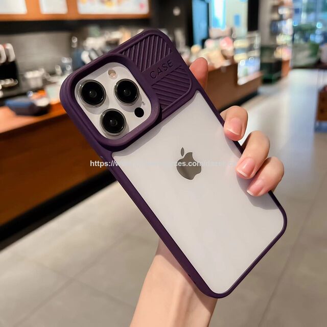 Funda para Teléfono de PC+TPU Transparente de Doble Color con Empalme, Funda 2 en 1 para iPhone 16 15 14 13 12 PRO Max
