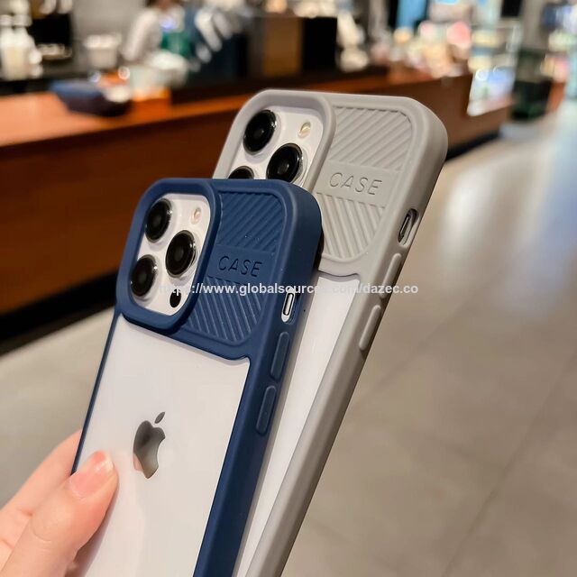 Funda para Teléfono de PC+TPU Transparente de Doble Color con Empalme, Funda 2 en 1 para iPhone 16 15 14 13 12 PRO Max