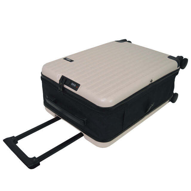 Direct factory Rigid foldable ABS luggage,Storage Luggage,8 wheels,inserted lock,for travel