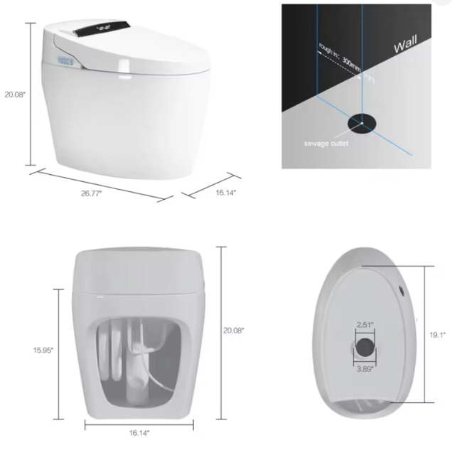 Inodoros Inteligentes con Asiento de Bidé Calefactado. Inodoro portátil con bidé integrado. Inodoro Inteligente con Asiento de Apertura/Cierre Automático. Inodoro con Bidé OEM