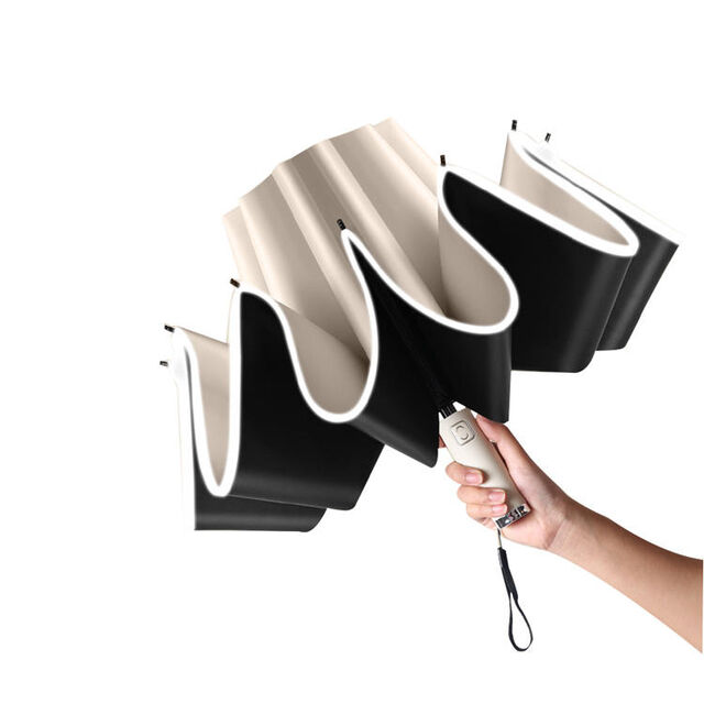Parapluie promotionnel de voyage pour filles en gros, coupe-vent, pliable en 3 sections pour femmes, parapluie pliant automatique personnalisé pour la pluie avec logo