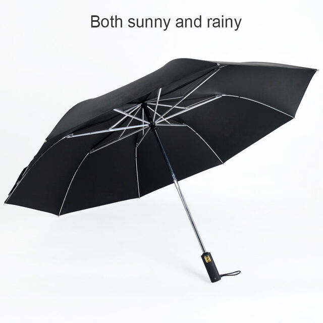 Parapluie promotionnel de voyage pour filles en gros, coupe-vent, pliable en 3 sections pour femmes, parapluie pliant automatique personnalisé pour la pluie avec logo