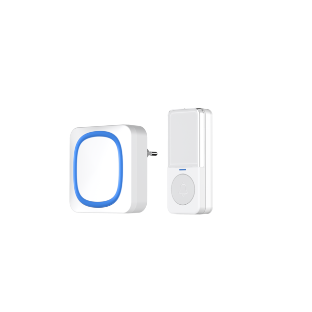 Timbre Inalámbrico, Fácil Instalación, Impermeable, Volumen Ajustable, 64 Melodías, LED Colorido, Alcance de 300m