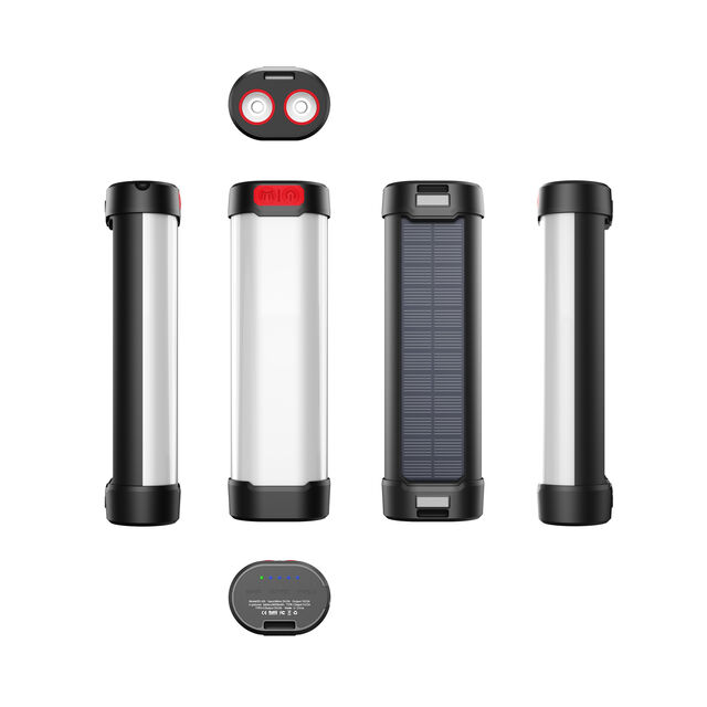 Atacado de lanternas solares de acampamento, lâmpada de acampamento solar portátil recarregável USB para barracas de caminhada