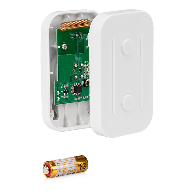 Timbre Inalámbrico, Alcance de hasta 305 metros con 2 Receptores Enchufables, 1 Botón Pulsador Impermeable, 64 Melodías, Sonido Fuerte de 110dB