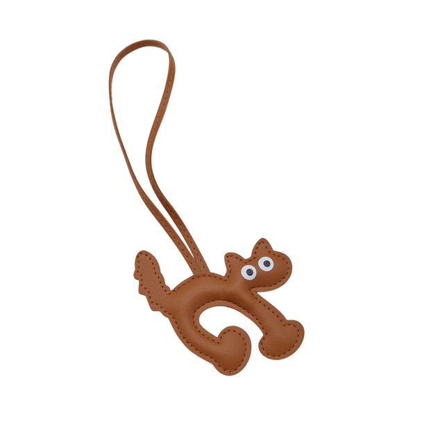 Fabricante Llavero de Cuero Genuino con Forma de Gato y Correa de Muñeca con Cierre Seguro, Durabilidad Mejorada y Diseño Anti-Pérdida