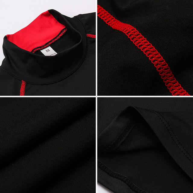 Men's Running Shirt Fitness Compression Top Quick-Dry Long Sleeve T-Shirts for Gym Running Muscle Support Moisture-Wicking Fabric