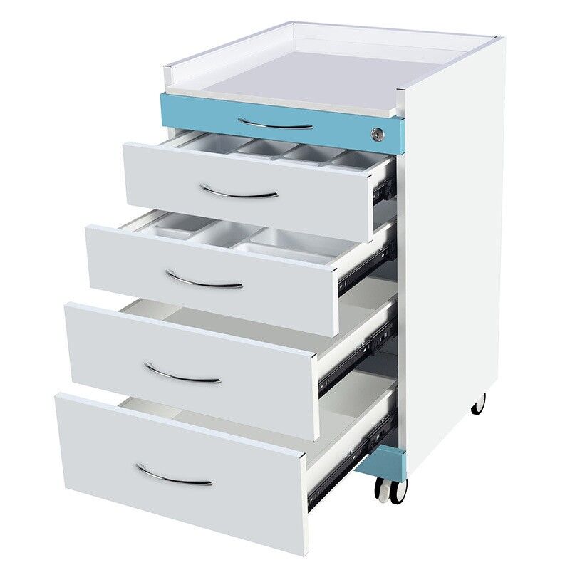 Dental Cabinet Furniture Clinic 5 Draws Medical Cart Beauty Machine Trolley Password Plated Steel Dental Mobile Cabinet
