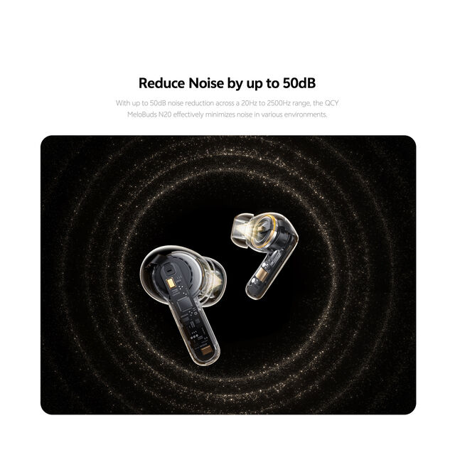 Écouteurs TWS Bluetooth 6.0 ANC JL7096 avec suppression active du bruit (ANC) de 50dB, 6 microphones, support OEM/ODM