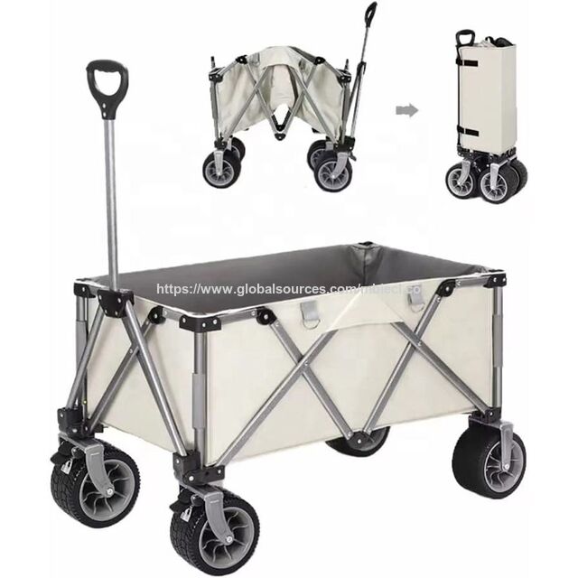 Chariot Pliant Utilitaire pour Jardin Extérieur, Plage et Camping - Chariot de Transport Pliable