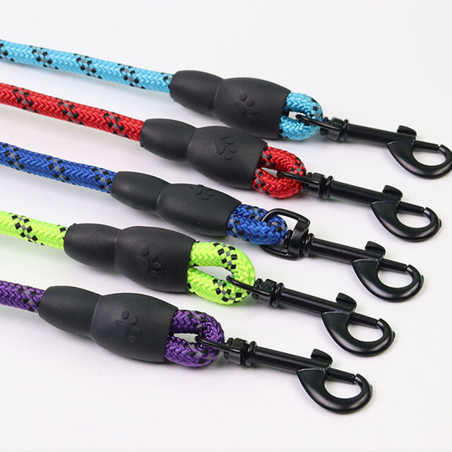 Correa Reflectante de Nylon para Perros, Correa Anti-Tirones de Poliéster para Mascotas, Correa de Cuerda Resistente para Perros Grandes, Diseños Coloridos