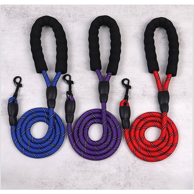 Correa Reflectante de Nylon para Perros, Correa Anti-Tirones de Poliéster para Mascotas, Correa de Cuerda Resistente para Perros Grandes, Diseños Coloridos