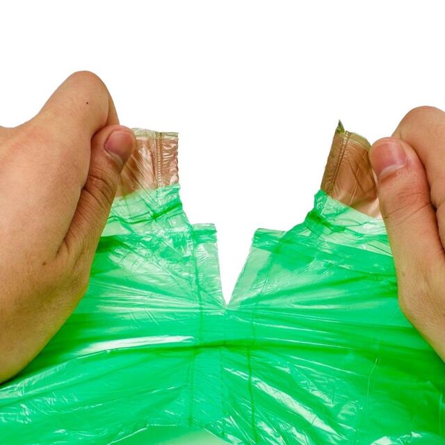 Bolsas de basura resistentes desechables con cordón, amarillas y negras de fábrica, rollo de bolsas de plástico para basura recicladas al por mayor