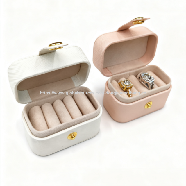 Kleine tragbare Kunststoffbox mit Knopf zum Fabrikpreis, Schmuckaufbewahrungsbox für Ringe, Ohrringe, Ohrstecker, mit individuellem Logo