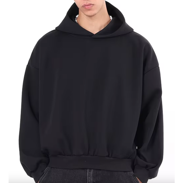 Sudadera con Capucha Gruesa de 360g JC Factory para Invierno, Estilo Vintage y Oversize, Manga Larga, Personalizable, Algodón Liso en Colores Básicos: Blanco y Gris