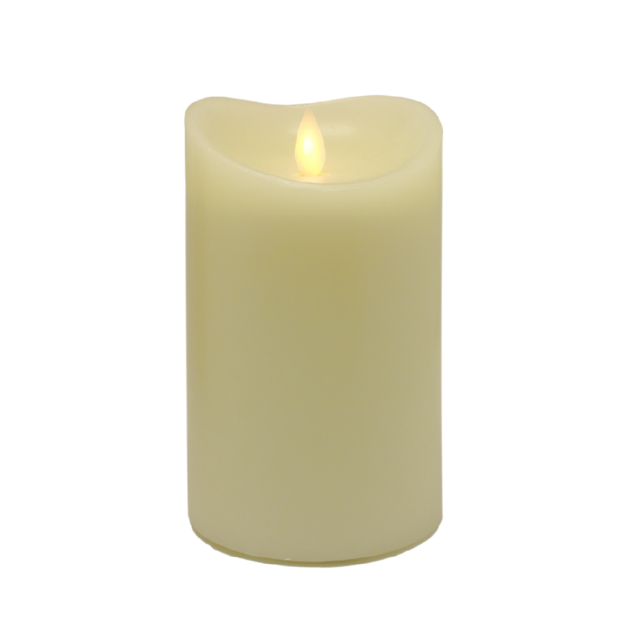 Bougie LED en cire avec flamme dansante électrique à piles pour décoration de fête à la maison