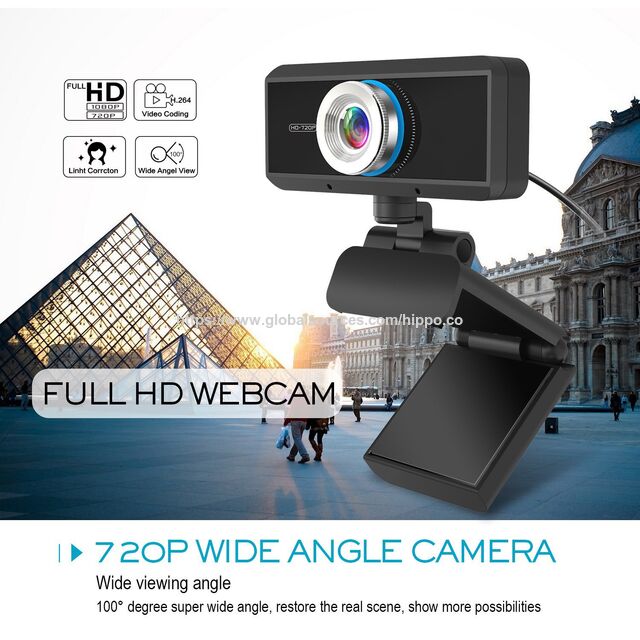 Webcam 1080P com Foco Automático para PC, Webcam de Transmissão ao Vivo para Trabalho e Estudo