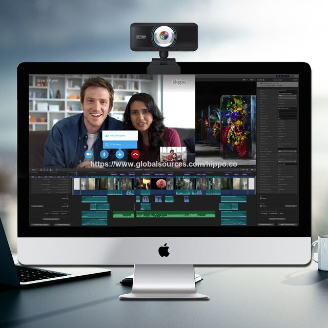 Webcam 1080P com Foco Automático para PC, Webcam de Transmissão ao Vivo para Trabalho e Estudo