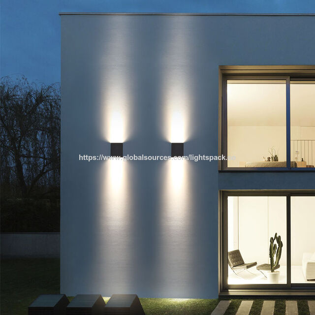 OEM Appliques murales d'extérieur à LED étanches en aluminium, éclairage mural haut et bas, luminaires muraux pour clôture, pilier, cour, couloir, porche, hall d'entrée
