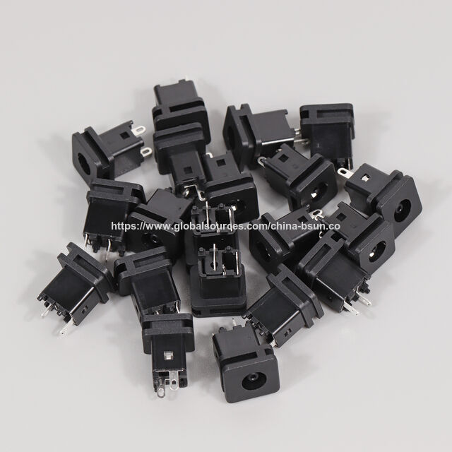 Bsun Connecteur d'Alimentation DC, Type Vertical, Boîtier Métallique, 1.65, Broche Centrale de 2.0*2.5mm, Diamètre Extérieur de la Fiche 5.5*2.5mm DC avec une Durée de Vie de 5 000 Cycles