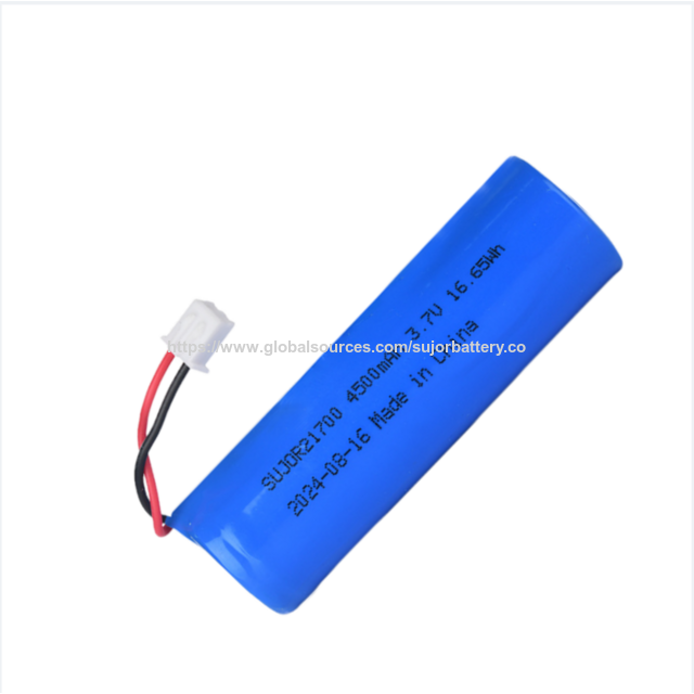 SUJOR Bateria recarregável de íon de lítio no atacado 3.7V 21700 4500mAh Bateria de lítio 16.65Wh para detector de metais