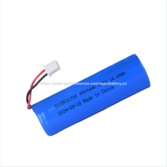 SUJOR Bateria recarregável de íon de lítio no atacado 3.7V 21700 4500mAh Bateria de lítio 16.65Wh para detector de metais