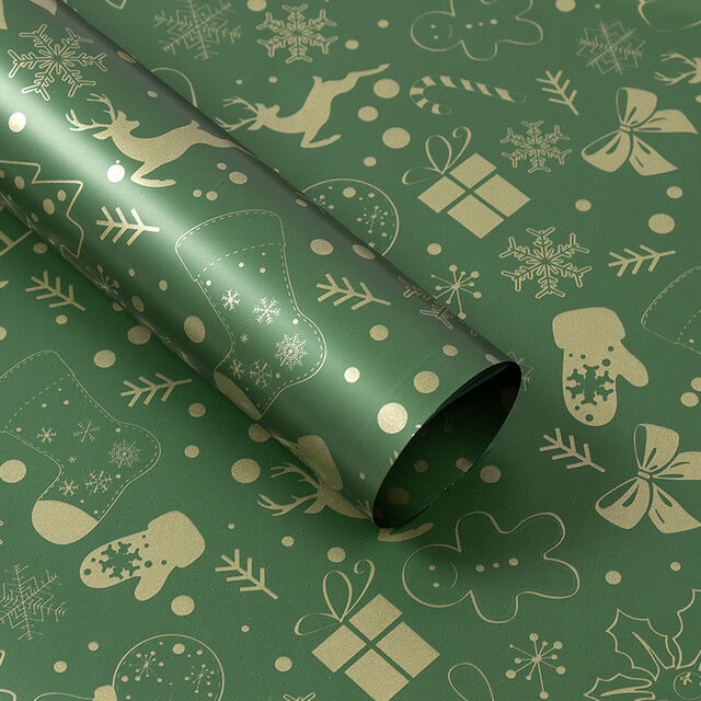 Weihnachtsgeschenkpapier, Papier zum Einwickeln von Äpfeln am Heiligabend, wasserdichte Blumenverpackungsmaterialien, DIY-Sträuße.