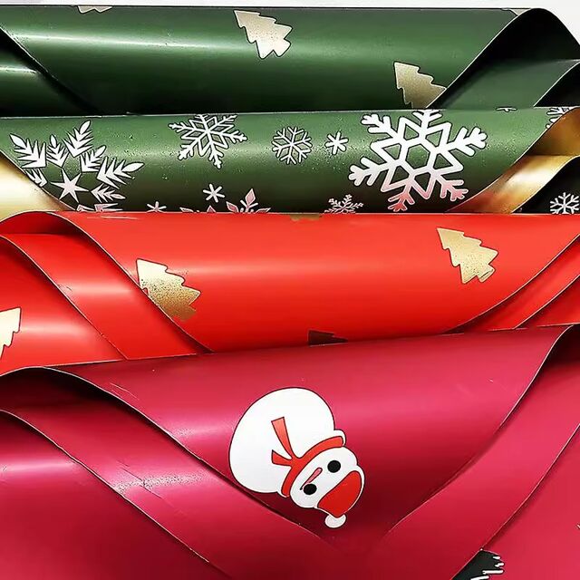 Weihnachtsgeschenkpapier, Papier zum Einwickeln von Äpfeln am Heiligabend, wasserdichte Blumenverpackungsmaterialien, DIY-Sträuße.