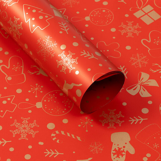 Weihnachtsgeschenkpapier, Papier zum Einwickeln von Äpfeln am Heiligabend, wasserdichte Blumenverpackungsmaterialien, DIY-Sträuße.