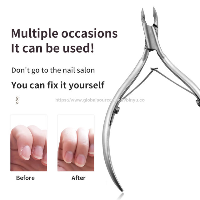 Alicate de Cutícula de Aço Inoxidável Profissional de Alta Qualidade, Cortador de Unhas de Nível, Cortador de Unhas, Ferramentas de Manicure, Tesoura de Manicure