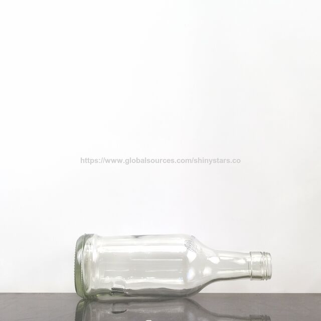 Garrafa de Vidro Gravada Vintage Recipiente Vazio Clássico para Cerveja, Refrigerantes e Bebidas Fermentadas