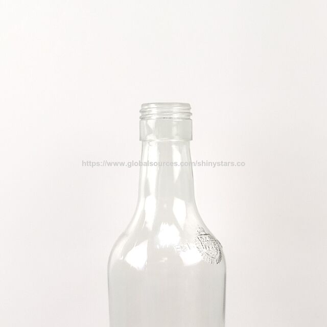 Garrafa de Vidro Gravada Vintage Recipiente Vazio Clássico para Cerveja, Refrigerantes e Bebidas Fermentadas