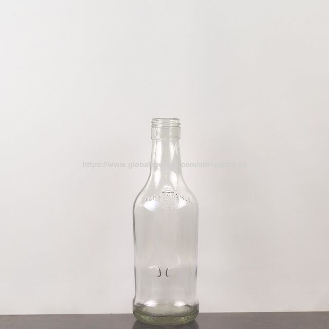 Garrafa de Vidro Gravada Vintage Recipiente Vazio Clássico para Cerveja, Refrigerantes e Bebidas Fermentadas