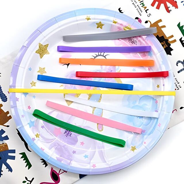 DLSEALS Longs Élastiques en Silicone Arc-en-ciel, Assortiment d'Élastiques en Caoutchouc Colorés, Assortiment d'Élastiques Surdimensionnés Colorés