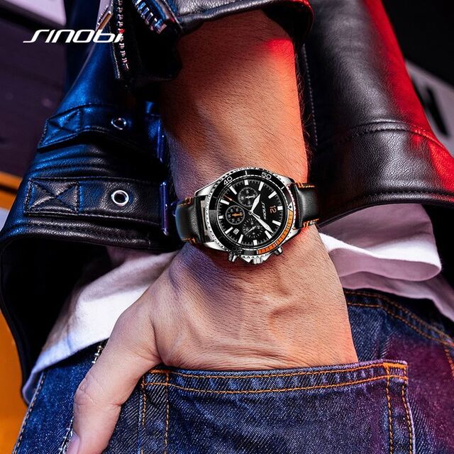 Reloj de Pulsera Multifunción Deportivo Luminoso para Hombre con Tres Manecillas Pequeñas, Resistente al Agua, de Cuarzo, Montre Femme, Caja de Regalo