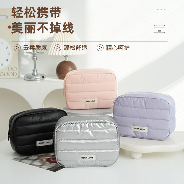 Bolsa de Almacenamiento Portátil, Neceser de Maquillaje de Mano, Bolsa de Viaje de Gran Capacidad y Apariencia Atractiva